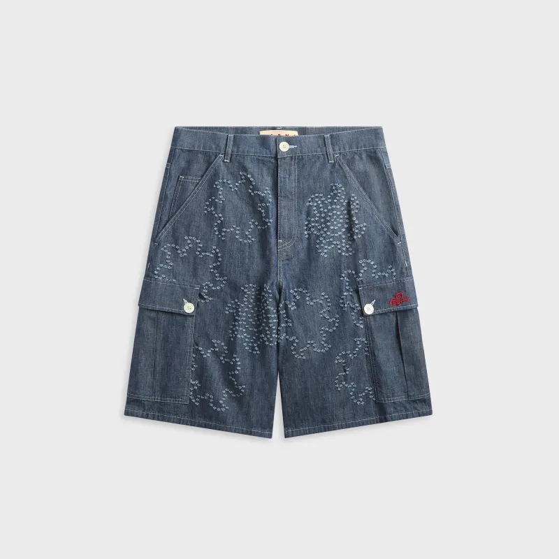 Marni Embroidered Shorts - Orion Blue sold by Kith