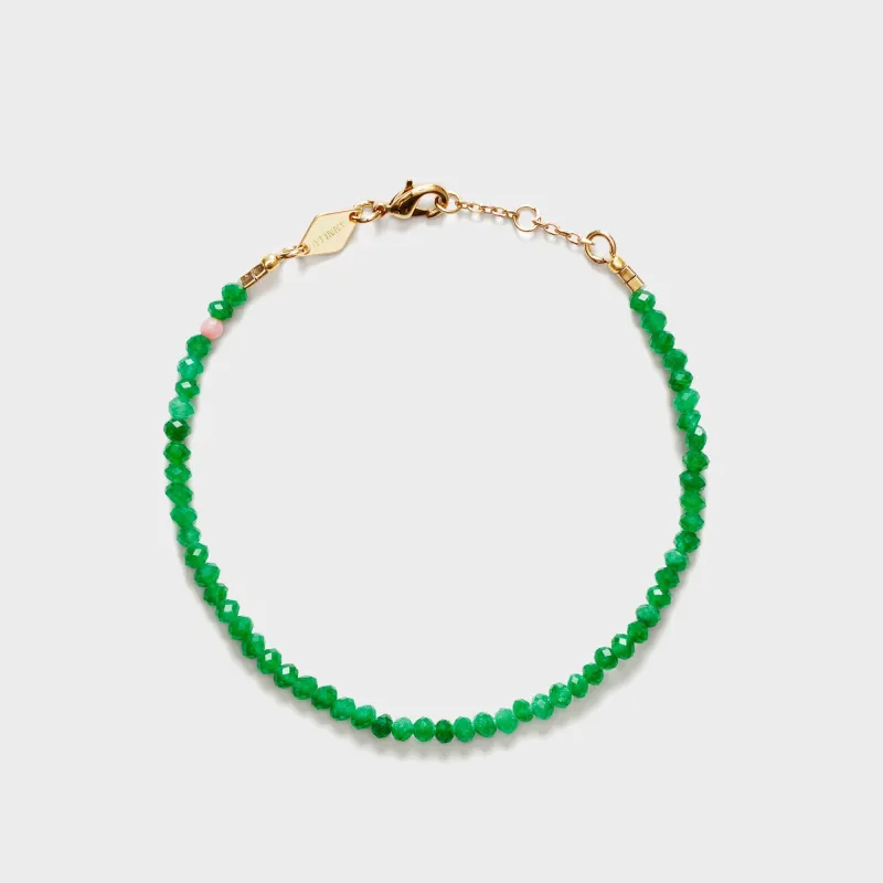 Anni Lu Tan Line Bracelet - Green Jade made by Anni Lu