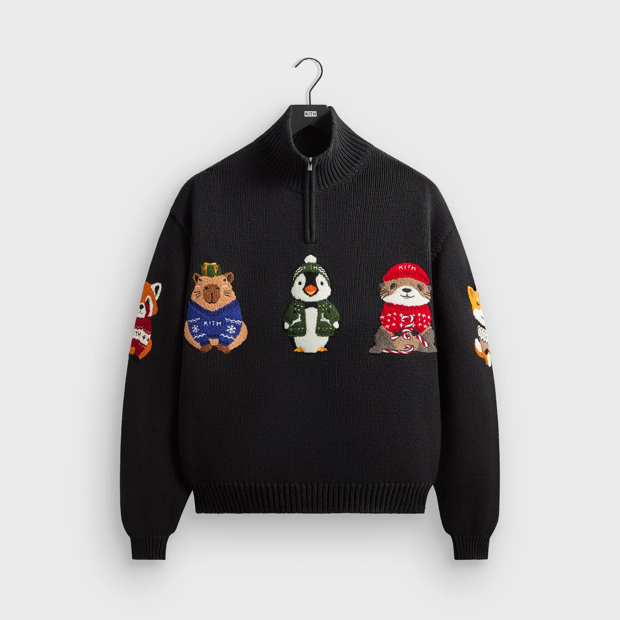 Kithmas Animals Wyona Quarter Zip - Black sold by Kith