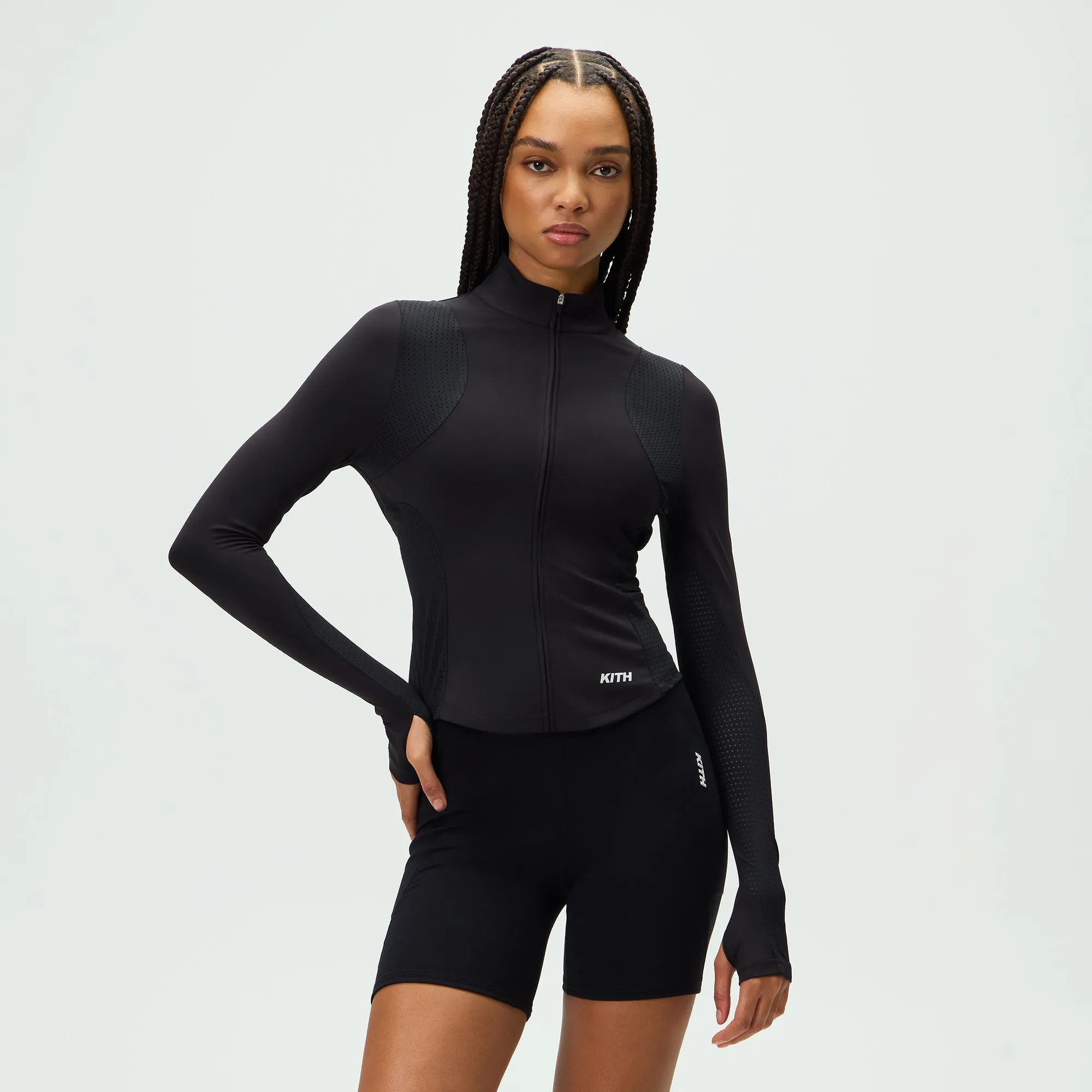 Kith Women Alida II Paneled Zip Top - Black sold by Kith product image thumbnail 2