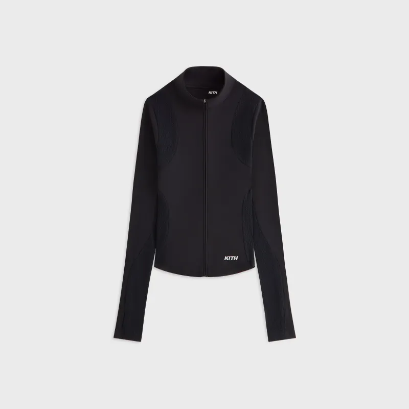 Kith Women Alida II Paneled Zip Top - Black made by Kith