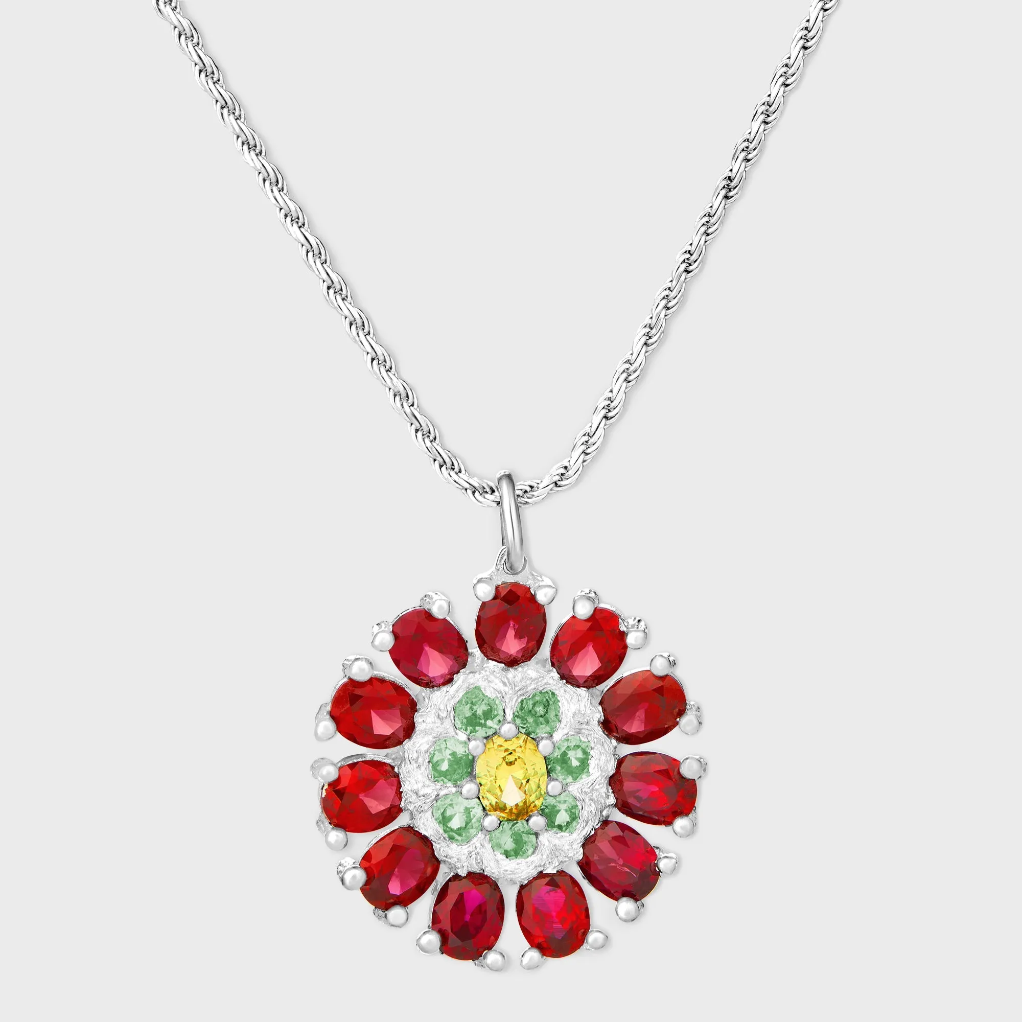 Bleue Burnham Dorset Dahlia Pendant - Silver sold by Kith