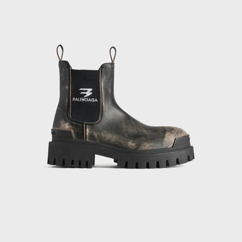 Balenciaga Strike Chelsea Boot - Black / Beige made by Balenciaga
