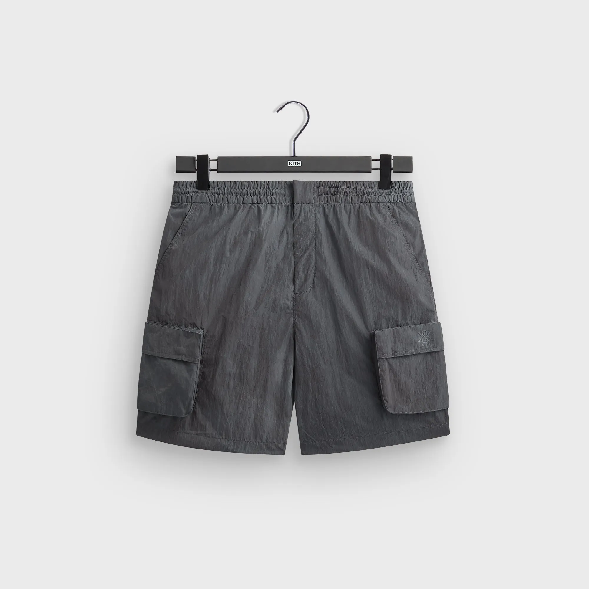 Kith Garment Dye Wrinkle Nylon Evan Cargo Short - Thunder sold by Kith