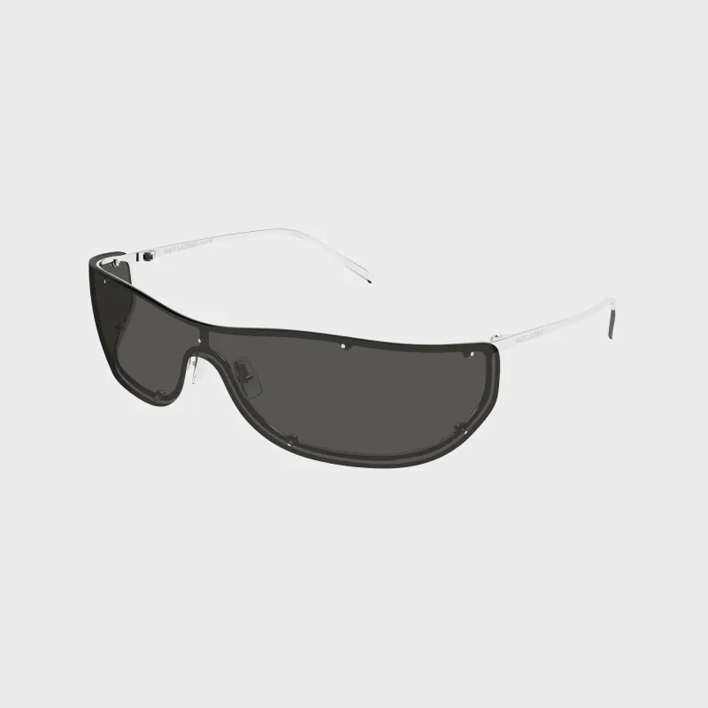 Saint Laurent Sunglass Unisex Metal - Silver / Grey made by Yves Saint Laurent