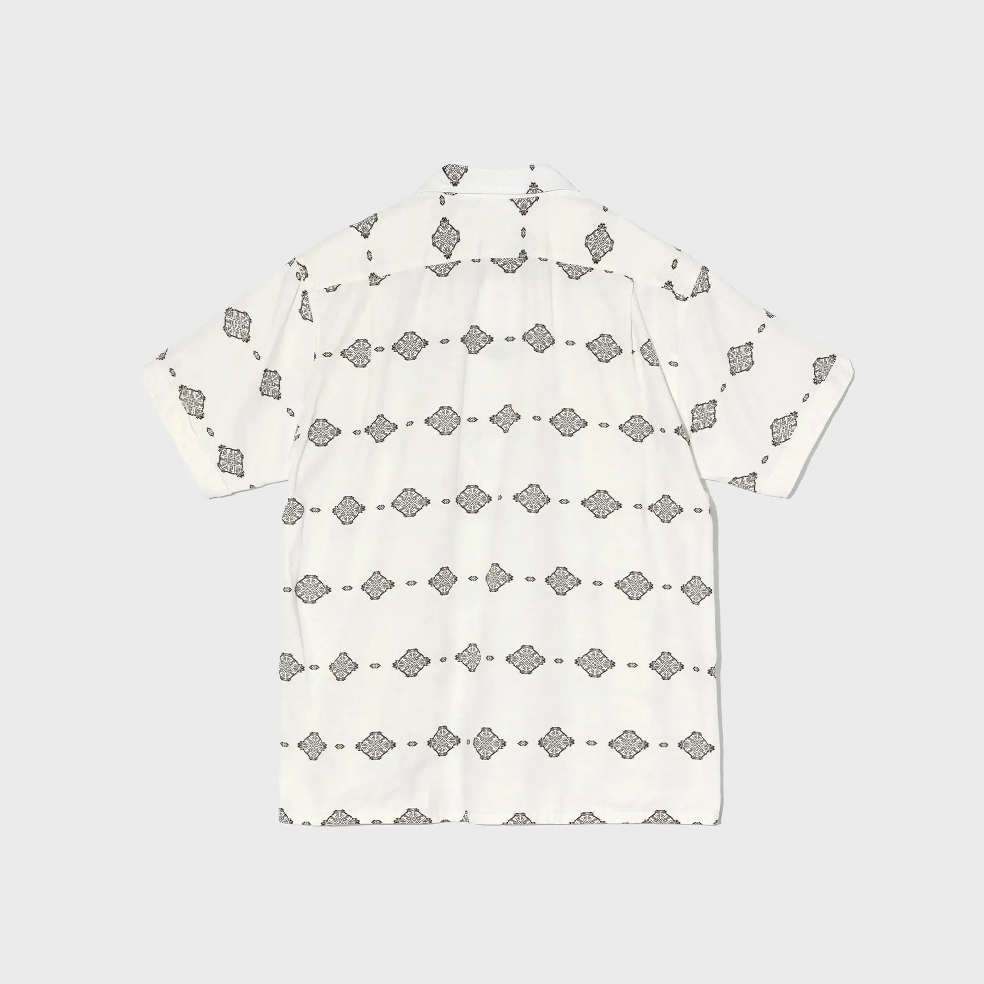 Engineered Garments Ikat Print Camp Shirt - White / Black sold by Kith product image thumbnail 2