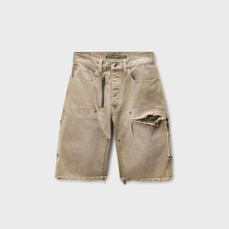 Alexander Wang Mid-Rise Carpenter Short - Vintage Army Green made by Alexander Wang