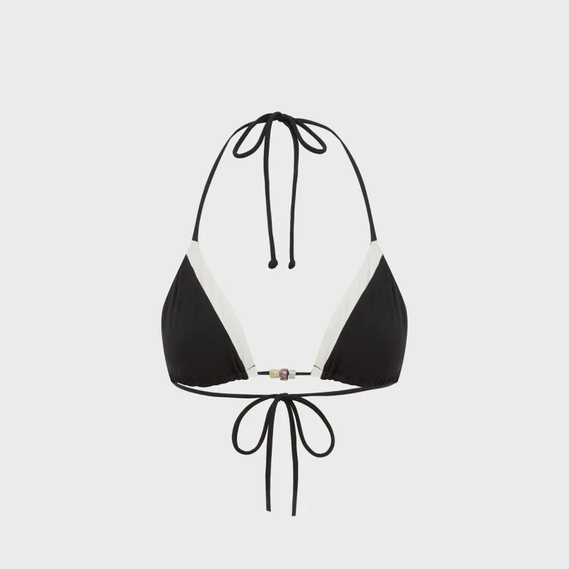 Bond Eye Reversible Fosca Triangle Top - Black / Coconut made by Bond-Eye