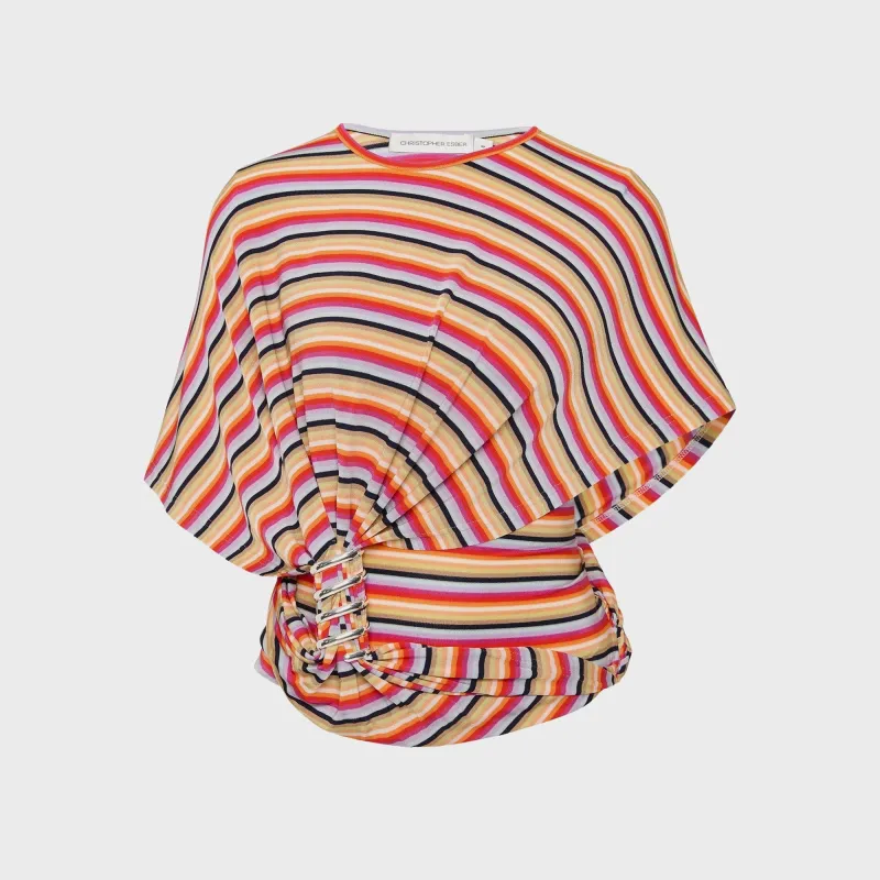 Christopher Esber Calypso Coiled Jersey Tee - Calypso Stripe made by Christopher Esber