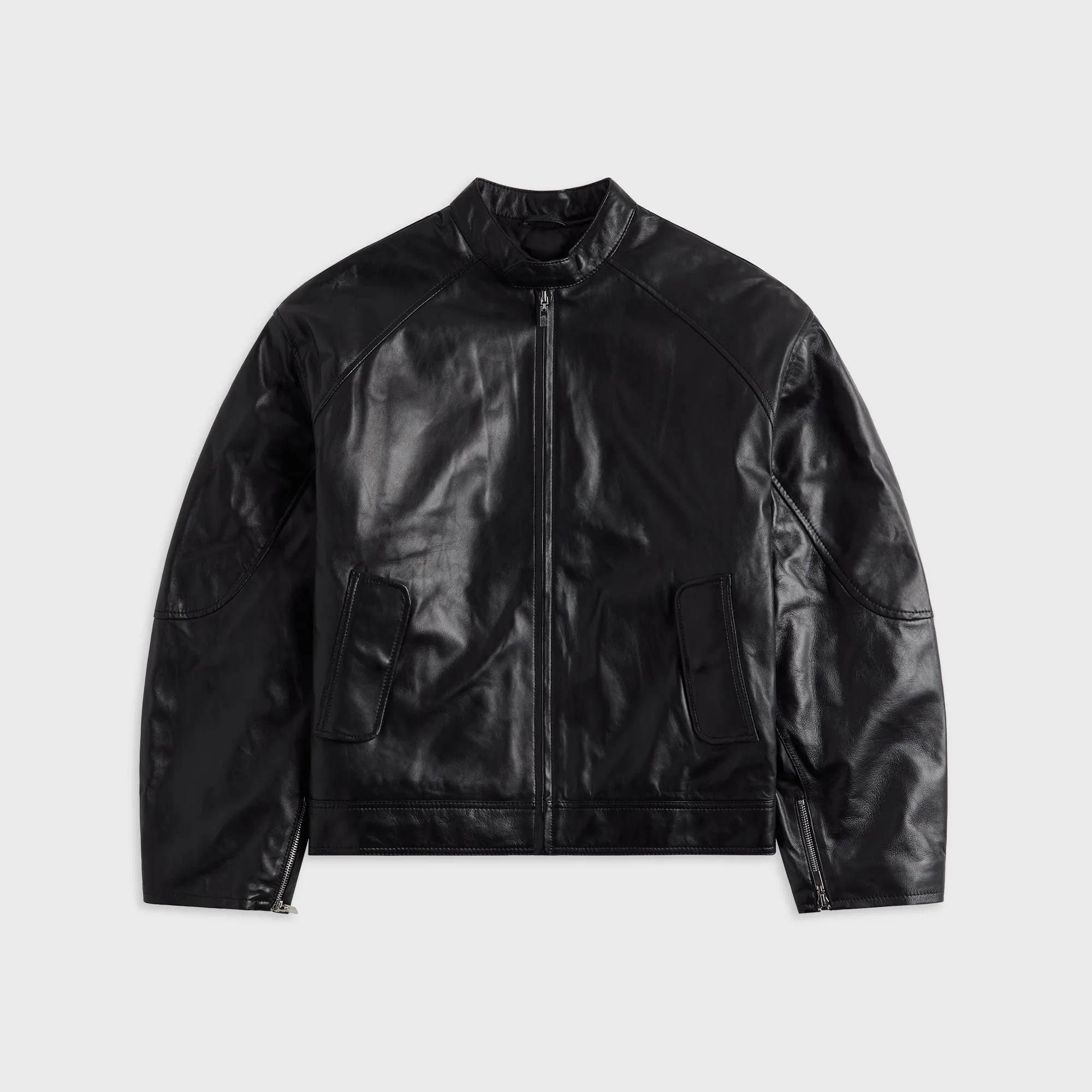 EB Denim Domenico Leather Bomber Jacket - Black sold by Kith