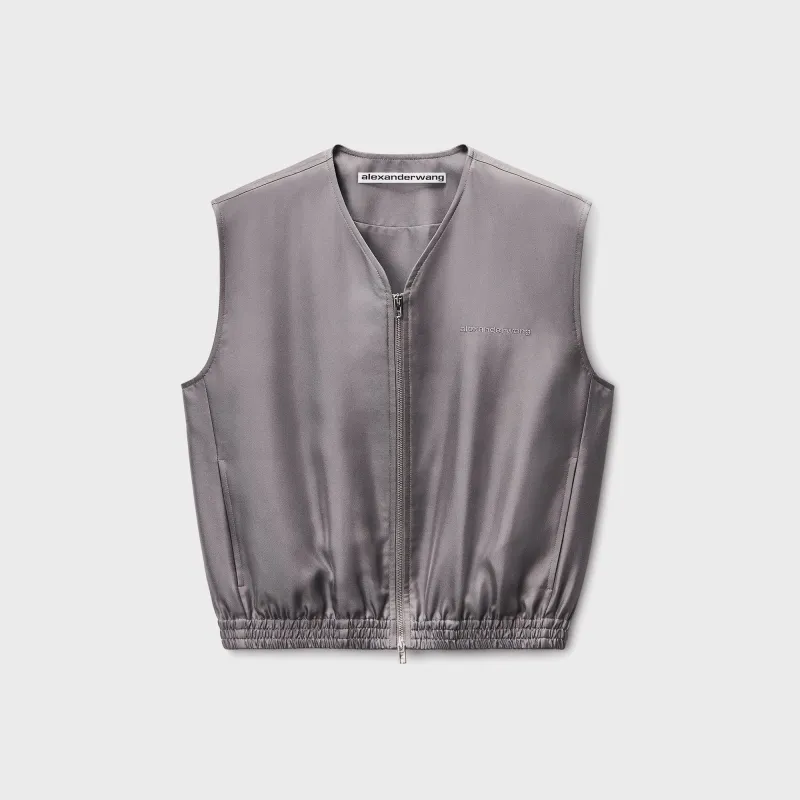 Alexander Wang Cropped Vest - Steel Grey made by Alexander Wang