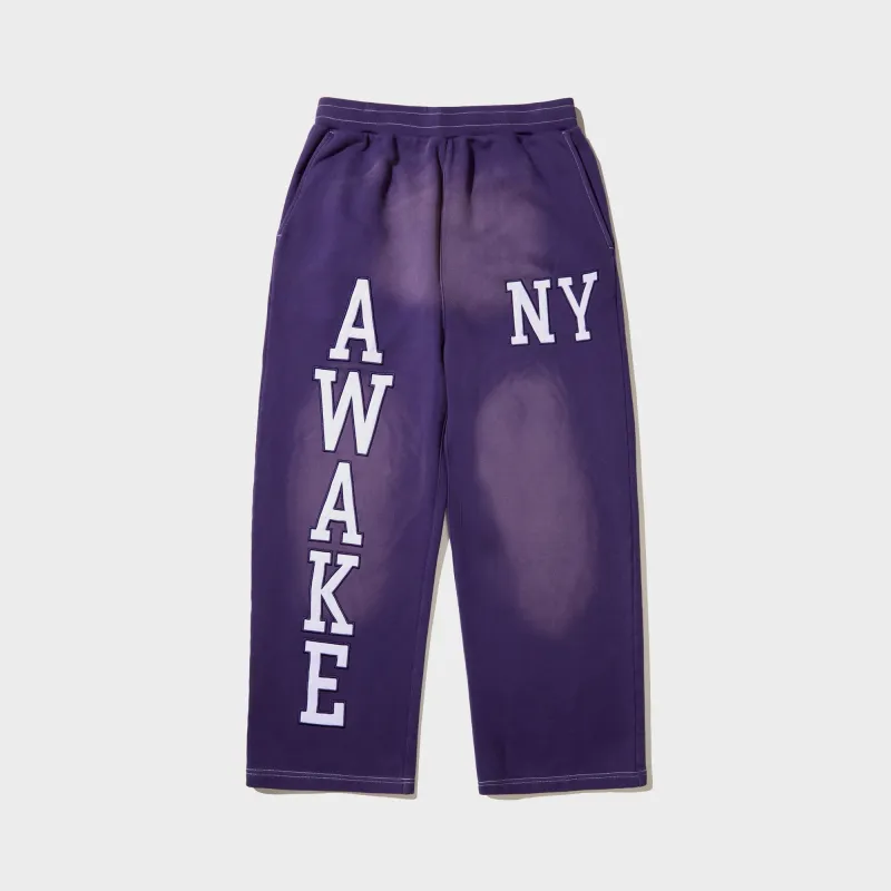 Awake NY Collegiate Open Hem Sweatpant - Purple made by Awake