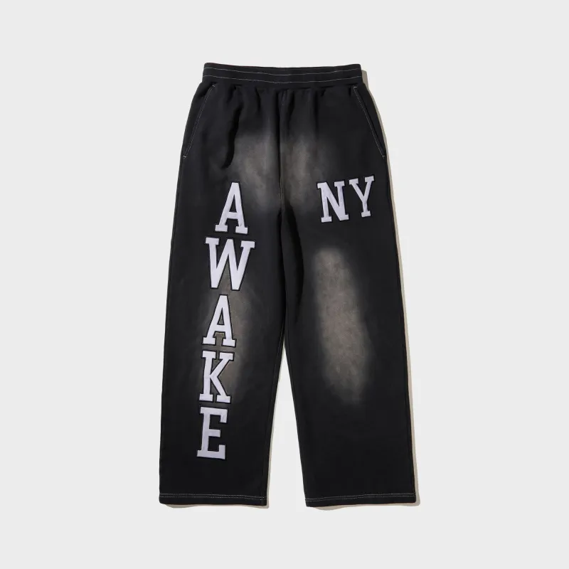 Awake NY Collegiate Open Hem Sweatpant - Black made by Awake