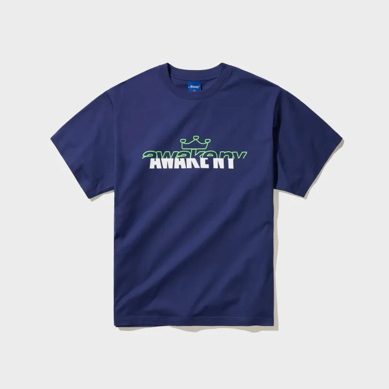 Awake NY Headcrack Champs Tee - Navy made by Awake