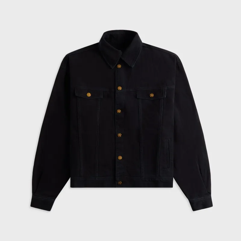 Willy Chavarria Chachi Denim Trucker Jacket - Black made by Willy Chavarria