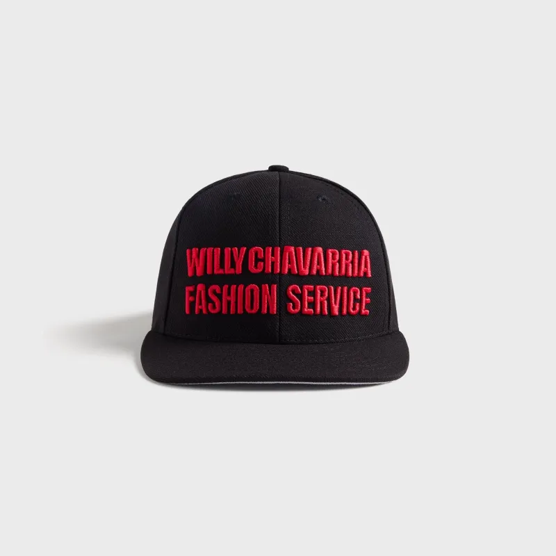 Willy Chavarria Fashion Service Cap - Black made by Willy Chavarria