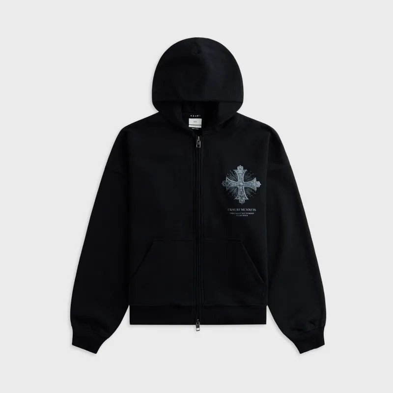 Ksubi False Idols Ekcess Zip Hoodie - Jet Black made by Ksubi