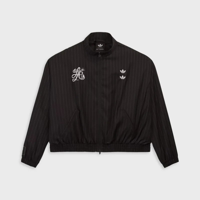 adidas x Willy Chavarria Pinstripe Track Jacket - Black / White made by Adidas