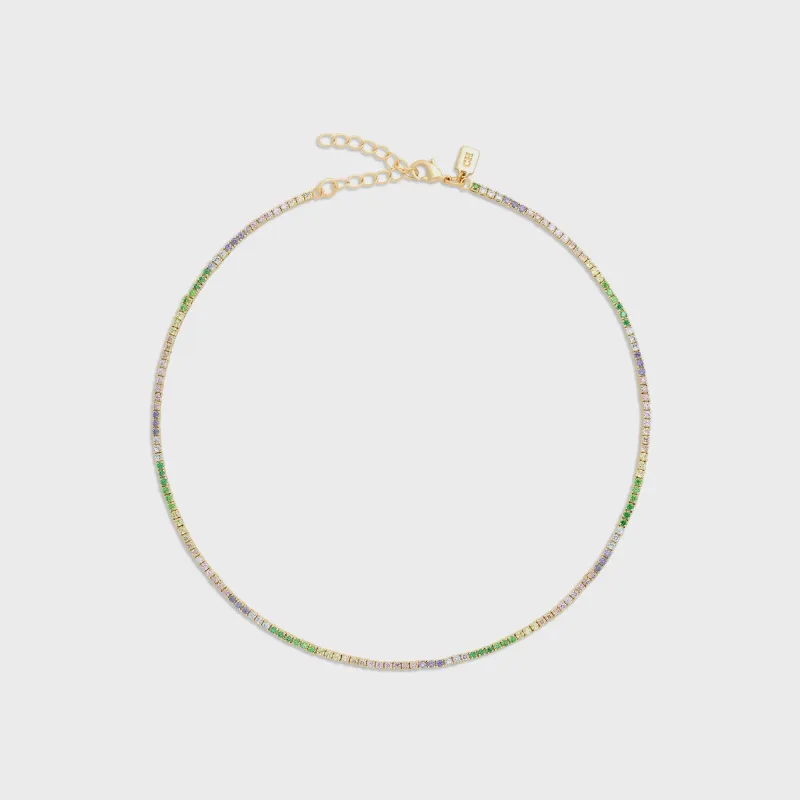 Crystal Haze Mini Serena Necklace - Pastel Multi made by Crystal Haze