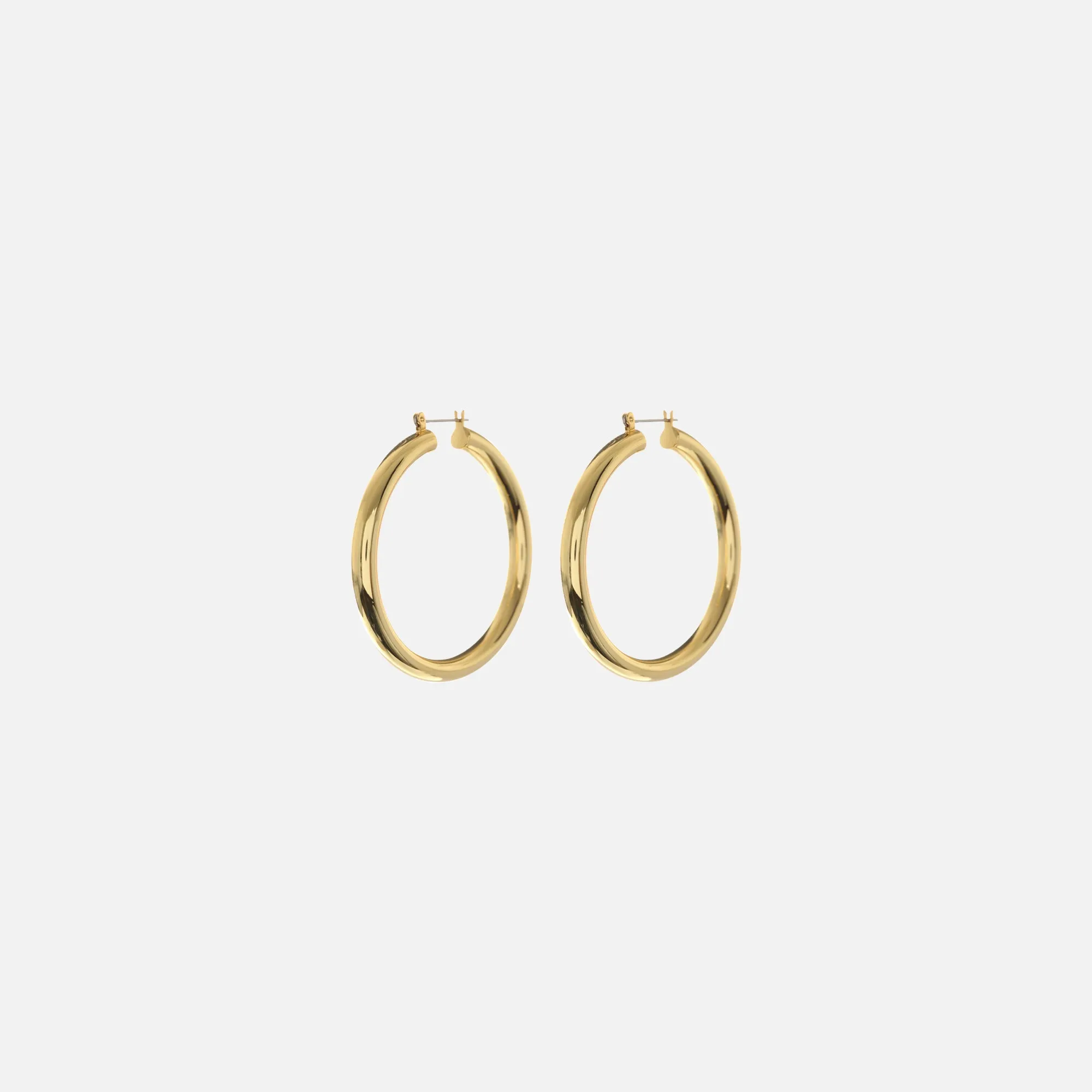 Luv AJ Amalfi Tube Hoop Earrings - Gold sold by Kith