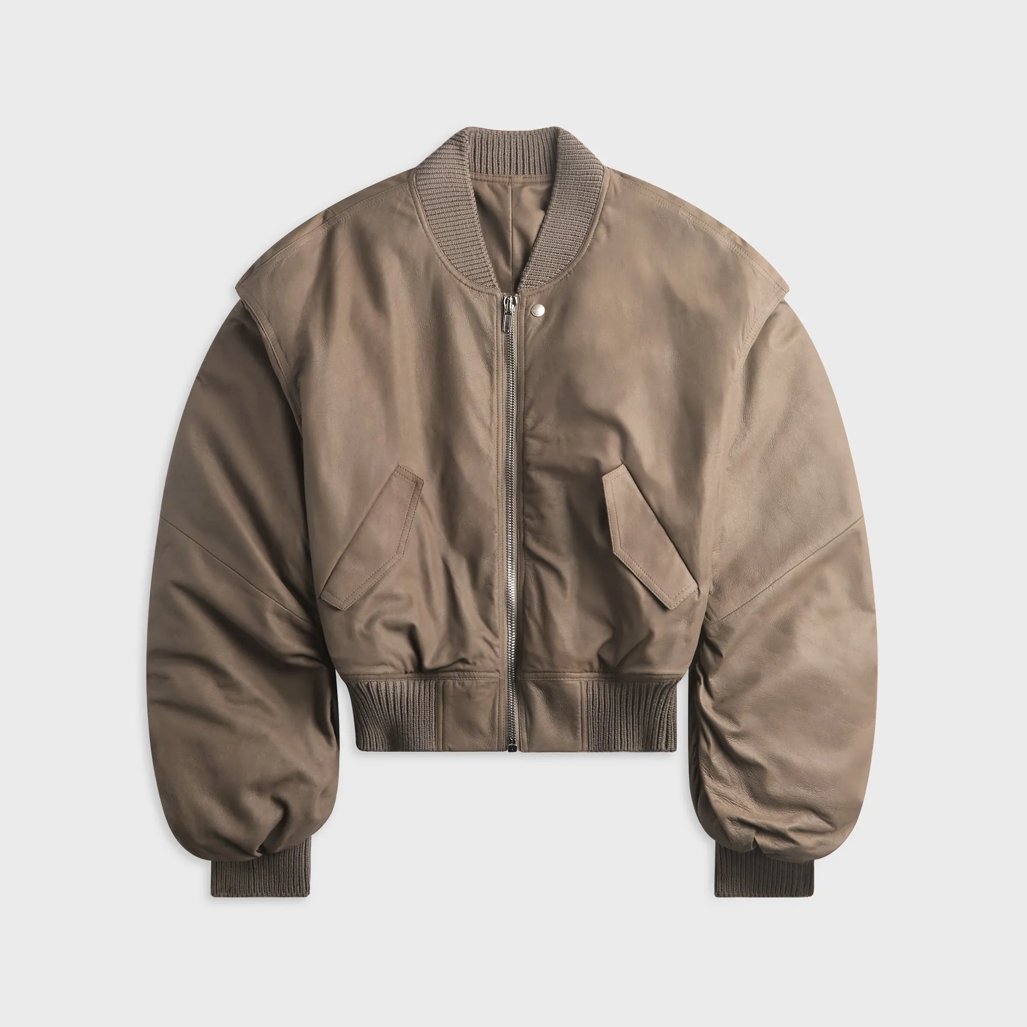 Rick Owens Secchia Flight Bomber Jacket - Dust sold by Kith