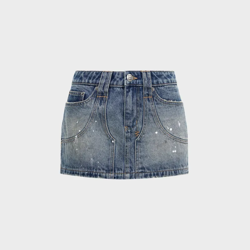Ksubi Micro Mini Denim Skirt - Painter Blue made by Ksubi