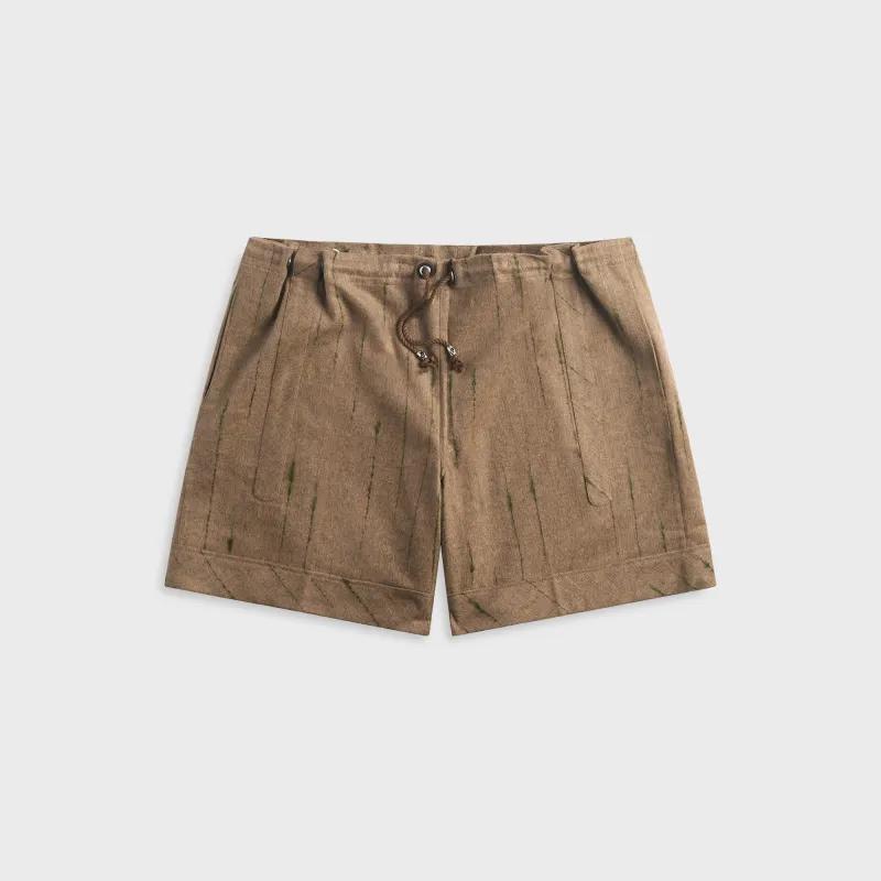 Kiko Kostadinov Mosaic Check Kyan Short - Moor Brown made by Kiko Kostadinov