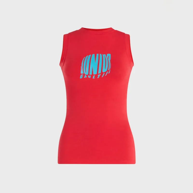 Jean Paul Gaultier Stretch Viscose Jersey Tank Top - Red made by Jean Paul Gaultier