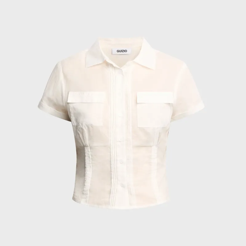 GUIZIO Ell Pocket Top - Ivory made by Guizio