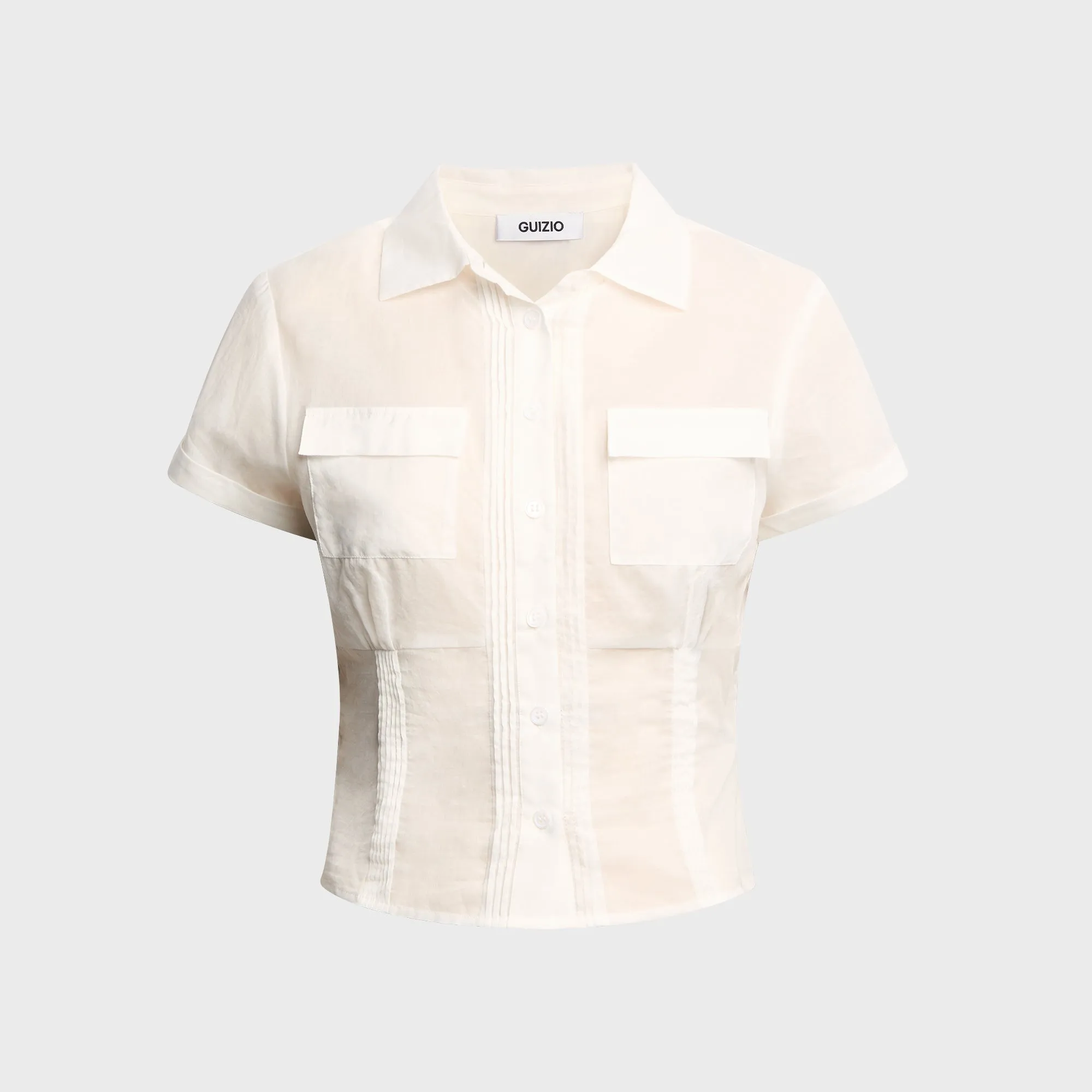 GUIZIO Ell Pocket Top - Ivory sold by Kith