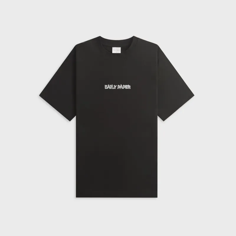 Daily Paper Burning Shield Short Sleeve Tee - Black made by Daily Paper