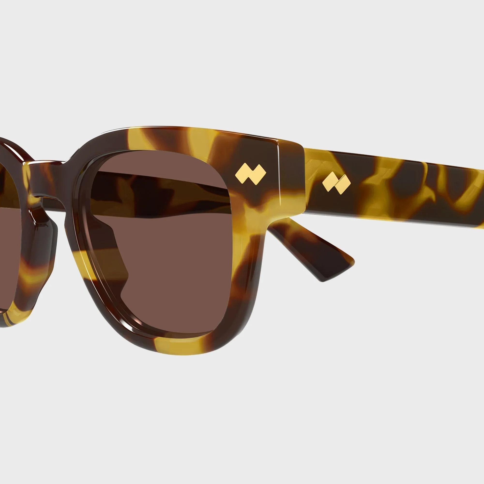 Bottega Veneta Square Acetate Sunglasses - Havana / Brown sold by Kith product image thumbnail 3
