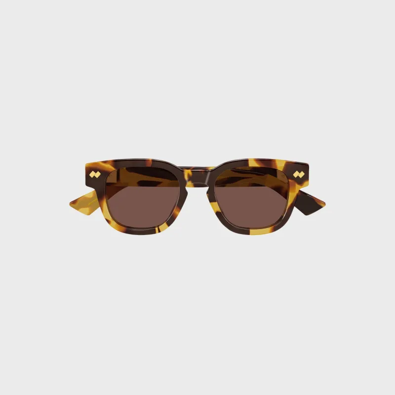 Bottega Veneta Square Acetate Sunglasses - Havana / Brown made by Bottega Veneta