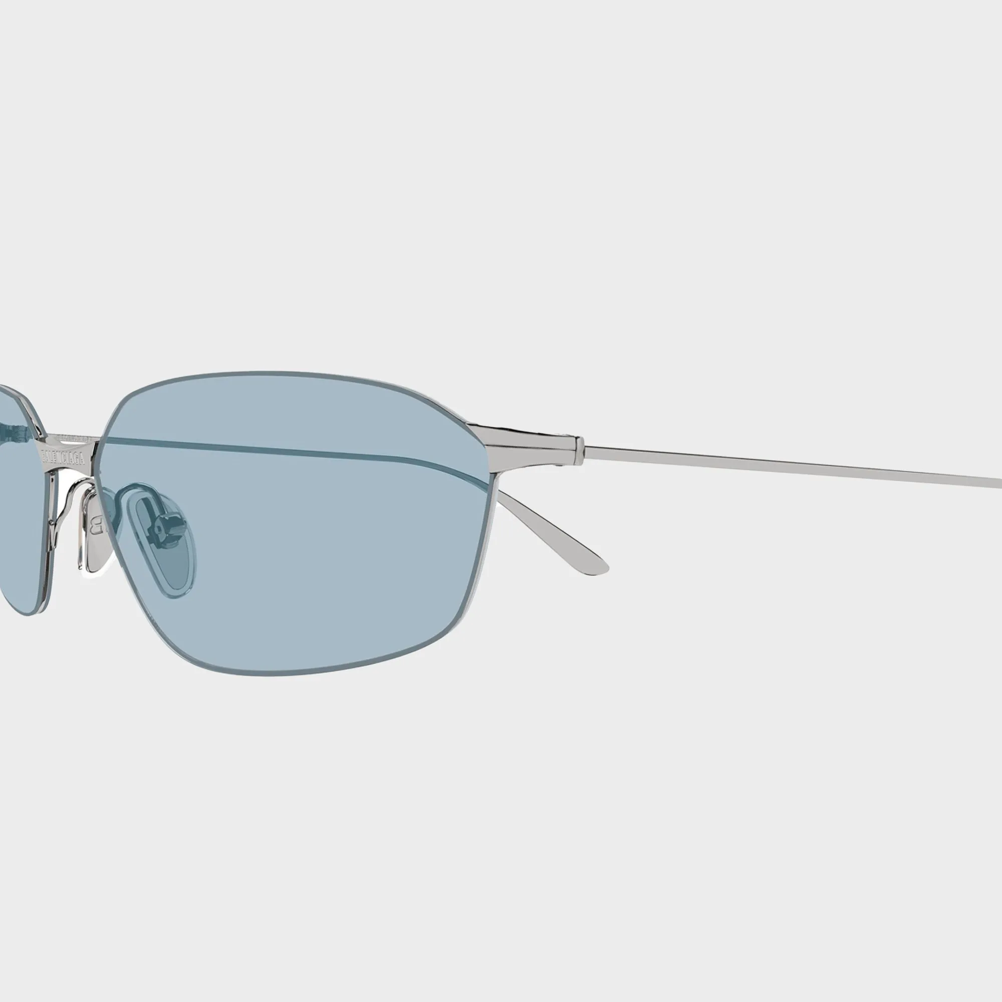 Balenciaga BB0412S Metal Sunglasses - Ruthenium / Light Blue sold by Kith product image thumbnail 3