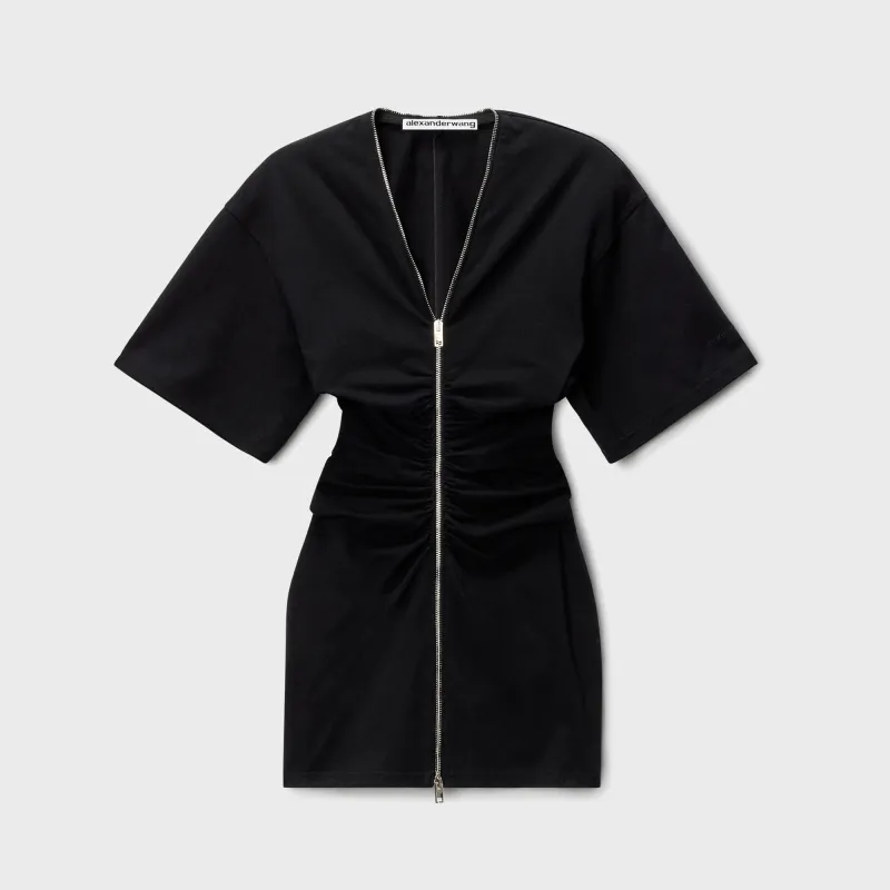 Alexander Wang Zipper Tee Dress - Black made by Alexander Wang