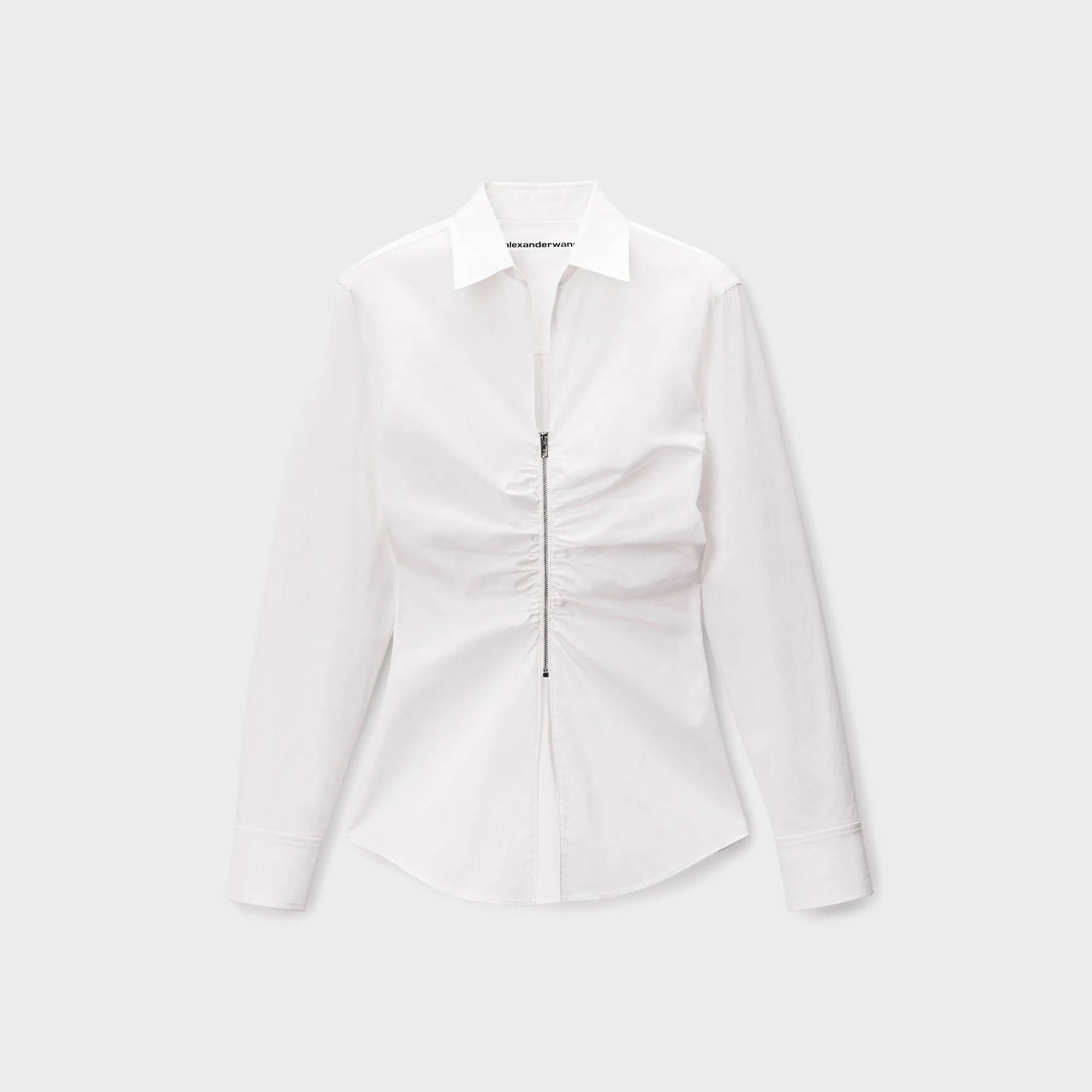 Alexander Wang Gathered Bust Shirt - Oxford White sold by Kith