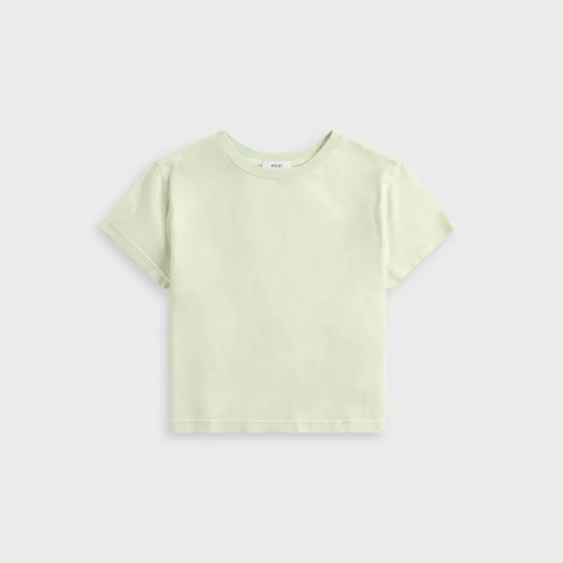 Agolde Adine Shrunken Tee - Mint Cream made by Agolde