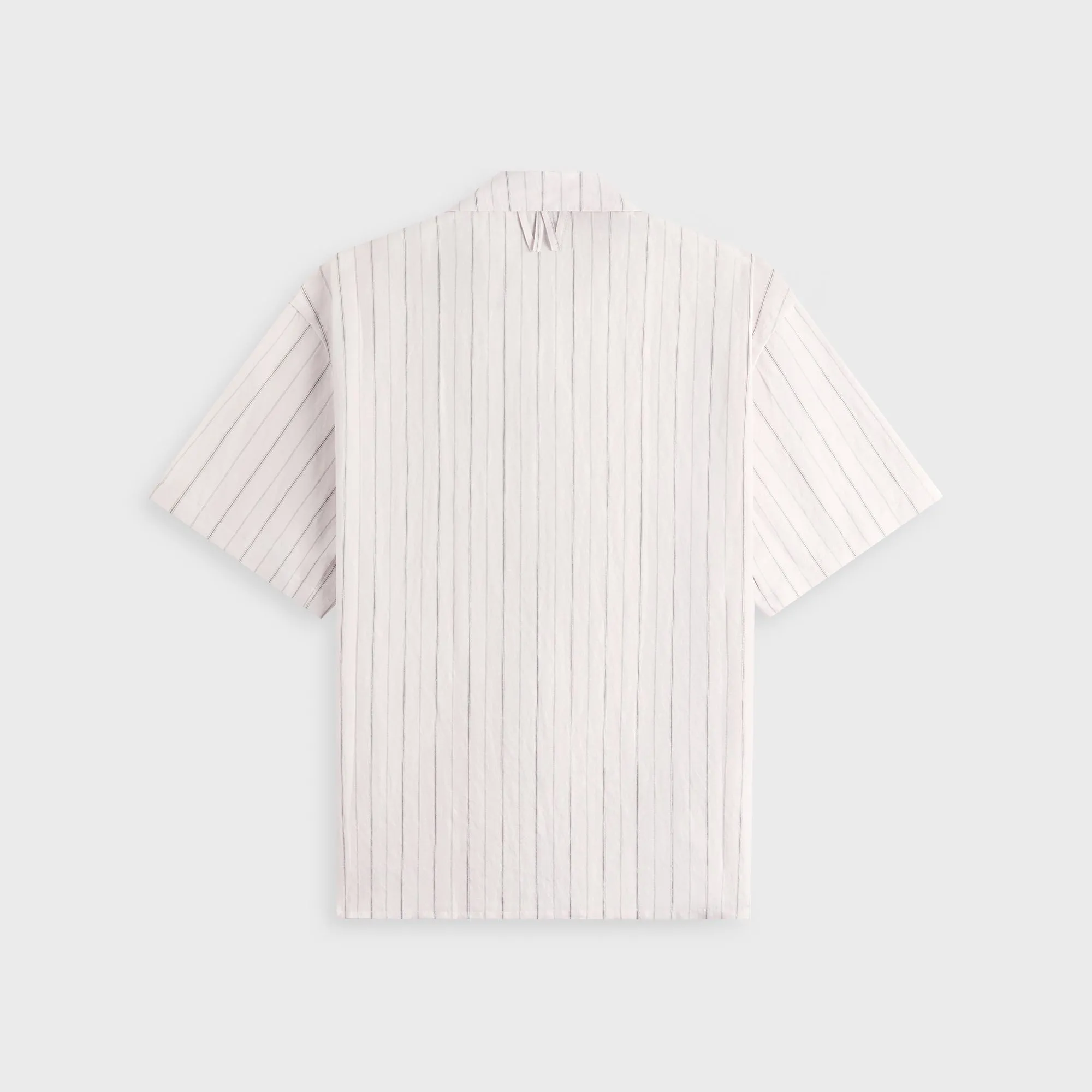 Willy Chavarria Camp Collar Short Sleeve Shirt - White / Black Stripe sold by Kith product image thumbnail 2