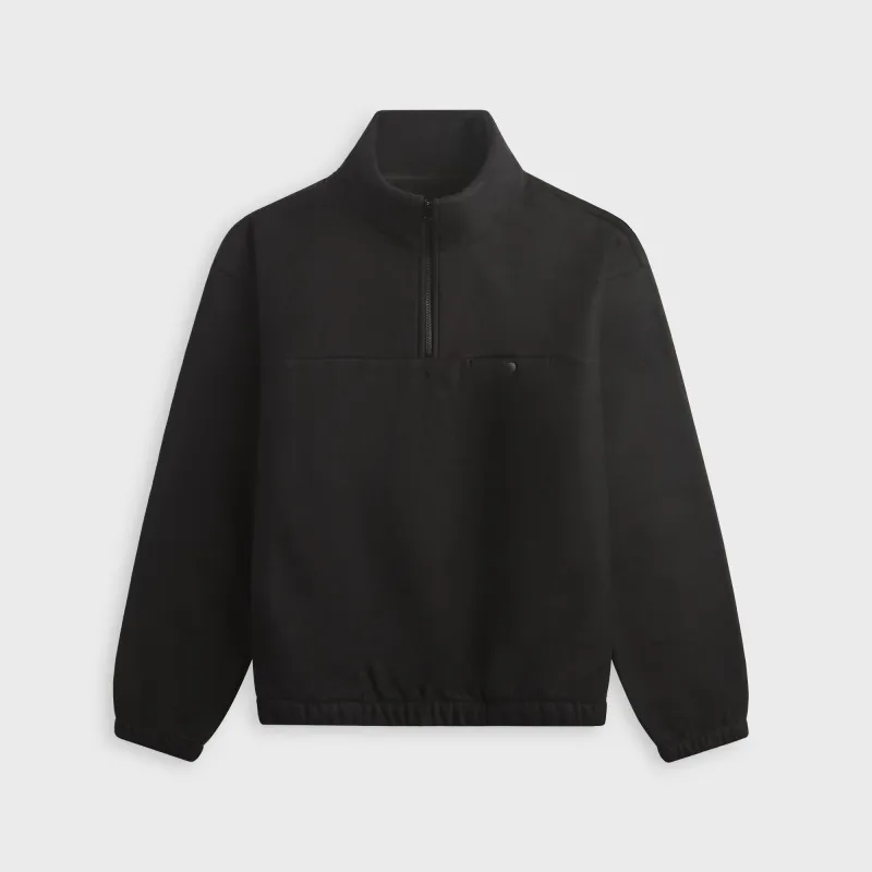 vowels Fleece Quarter Zip - Black made by Vowels