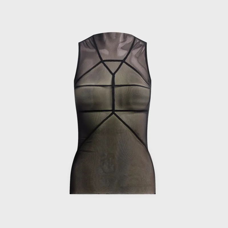 Rick Owens Temple Tank Top - Black made by Rick Owens
