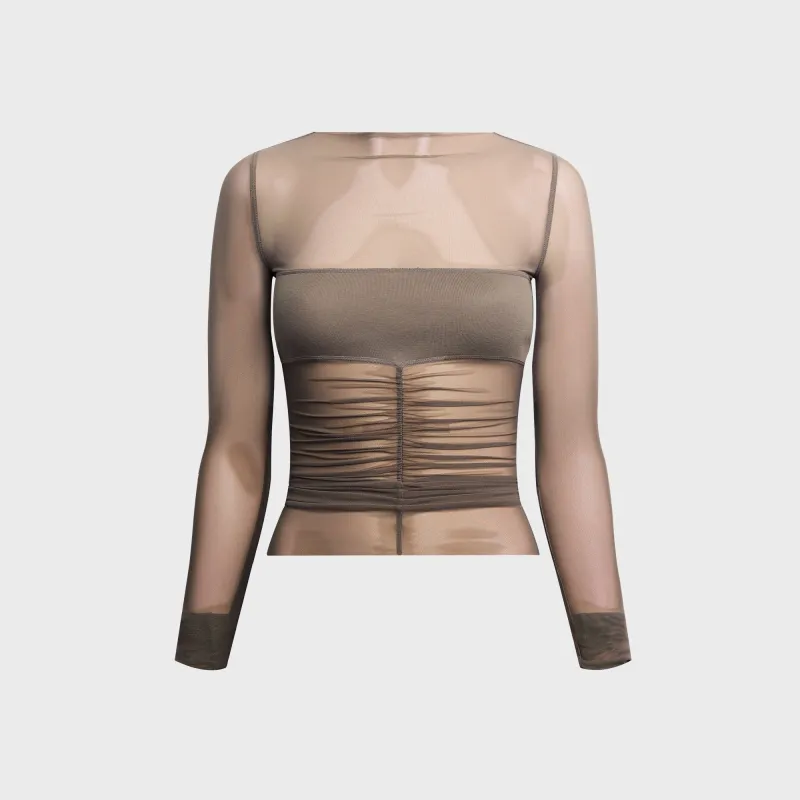 Rick Owens Temple Bandeau Top - Dust made by Rick Owens