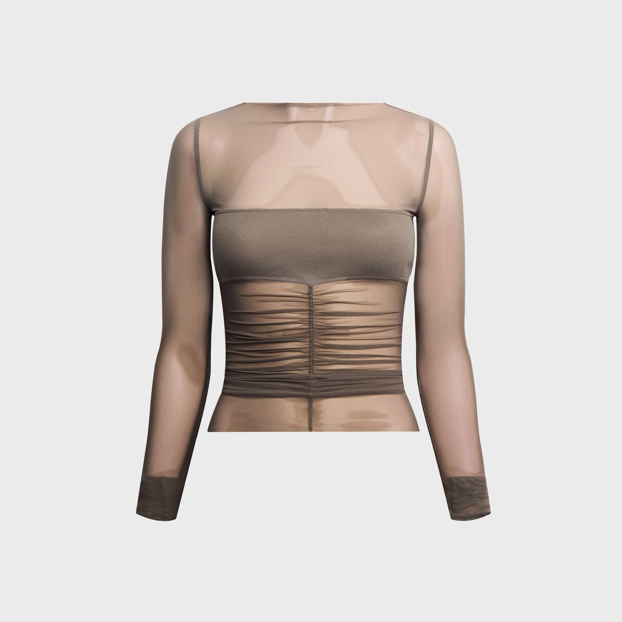 Rick Owens Temple Bandeau Top - Dust sold by Kith