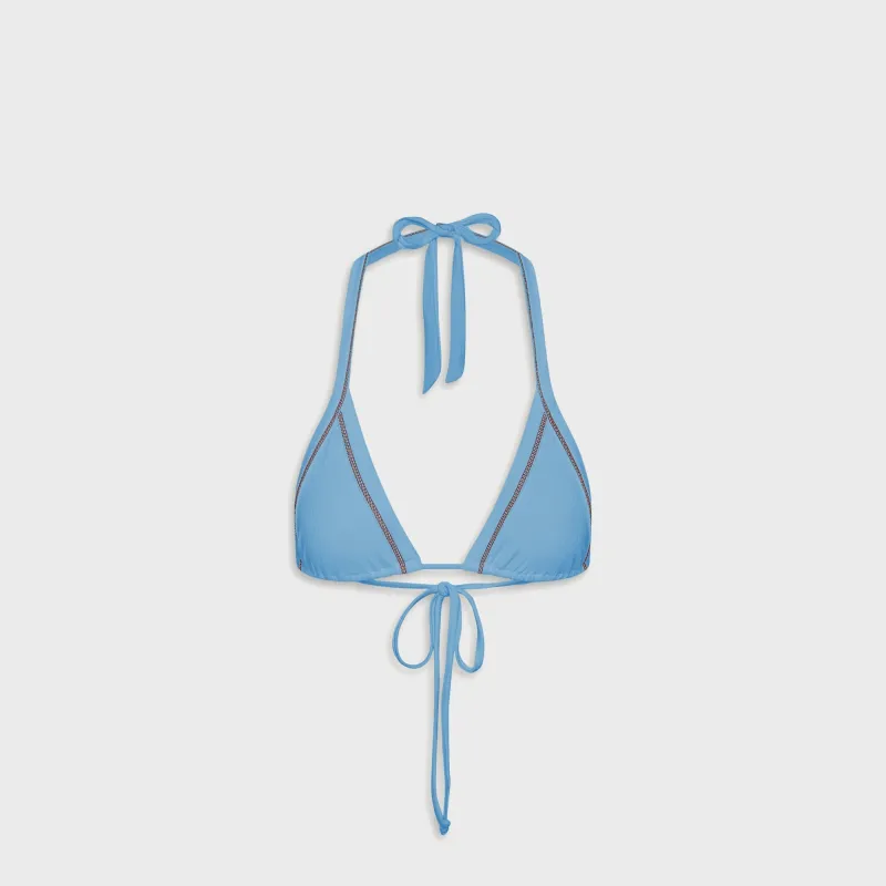 Frankies Bikinis Taite Ribbed Top - Capri Sky made by Frankie's Bikinis