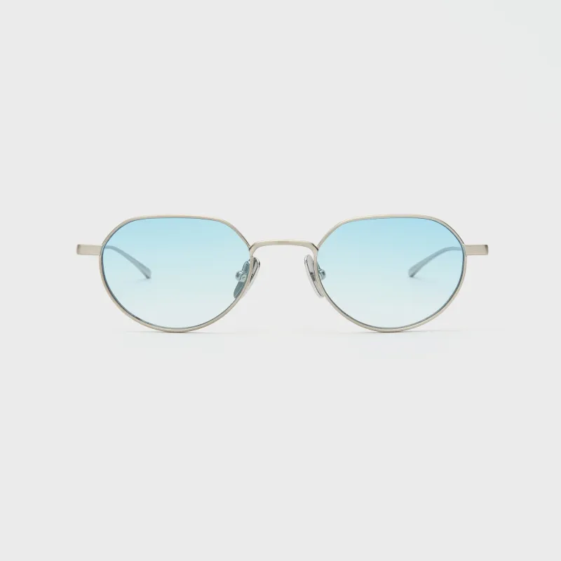 Flatlist Lucien - Brushed Silver / Light Blue Lens made by Kith