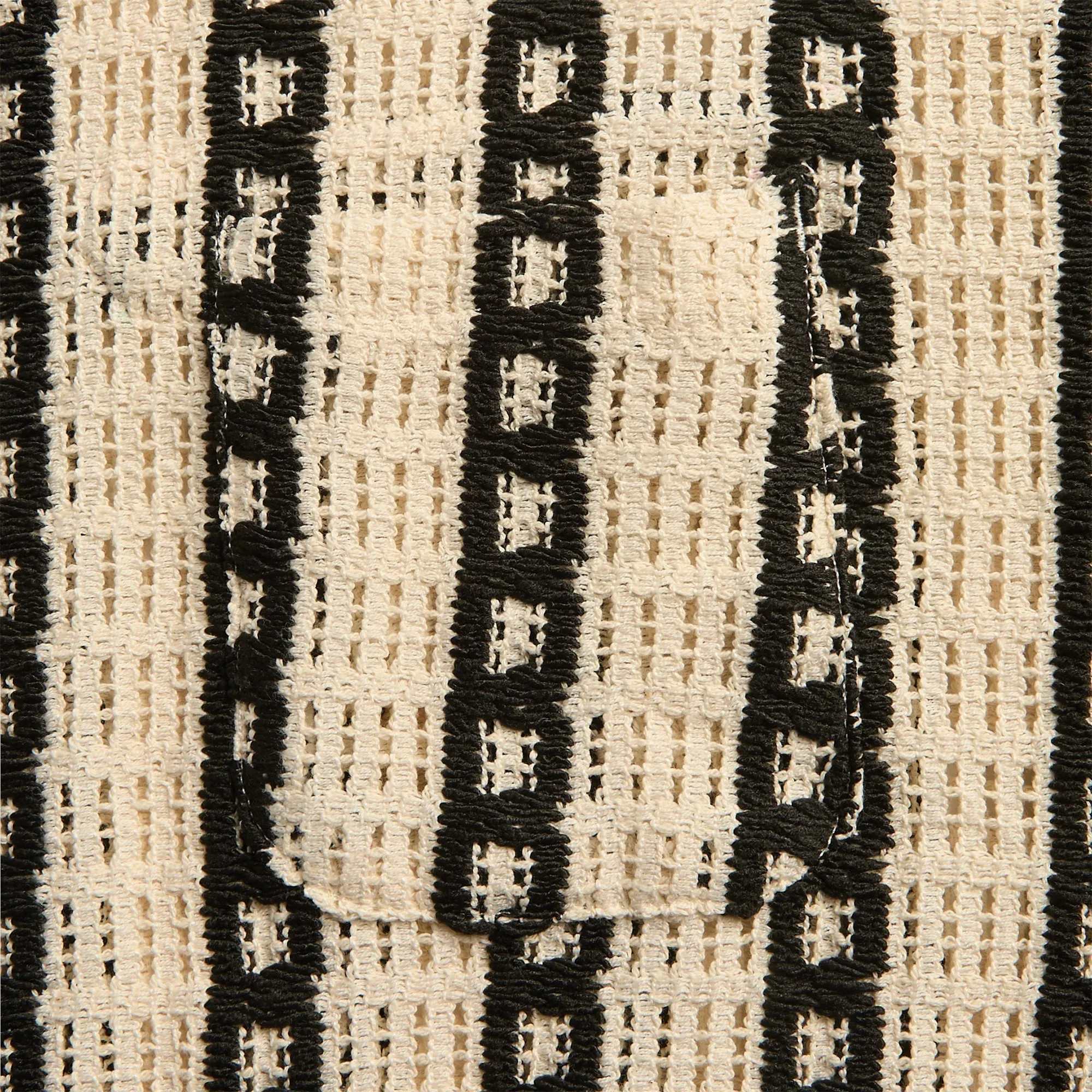 Engineered Garments Stripe CP Crochet Basque Shirt - White / Black sold by Kith product image thumbnail 3