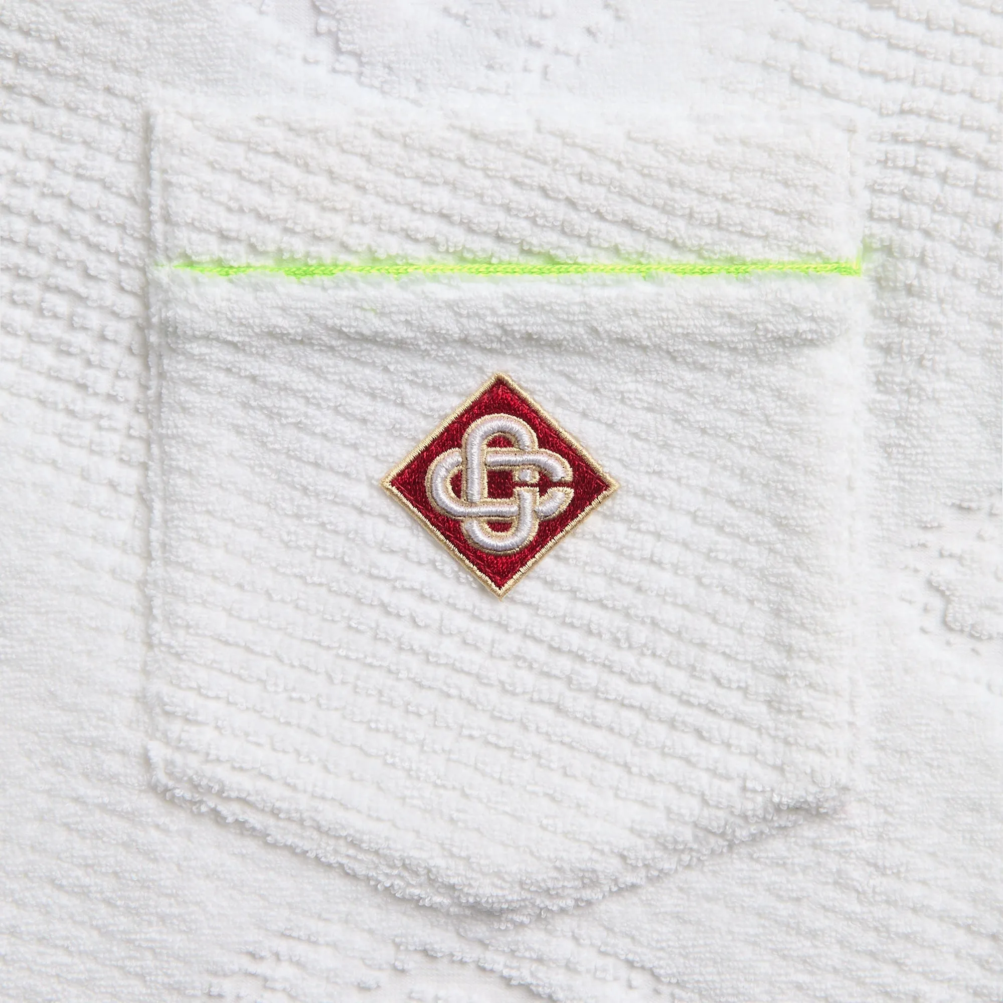 Casablanca Towelling Monogram Short Sleeve Shirt - Green sold by Kith product image thumbnail 3