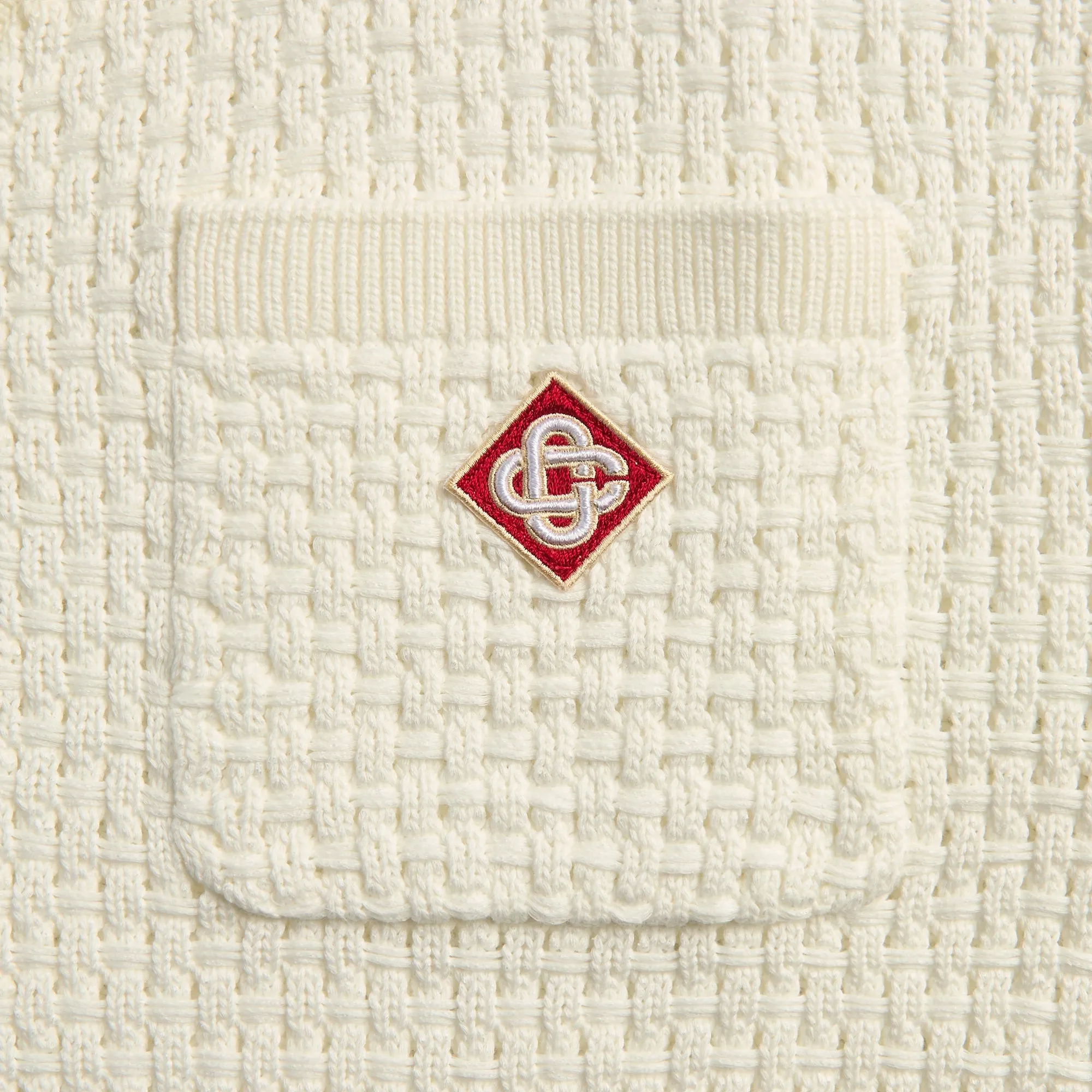 Casablanca Short Sleeve Crochet Shirt - White / Blue / Yellow sold by Kith product image thumbnail 3