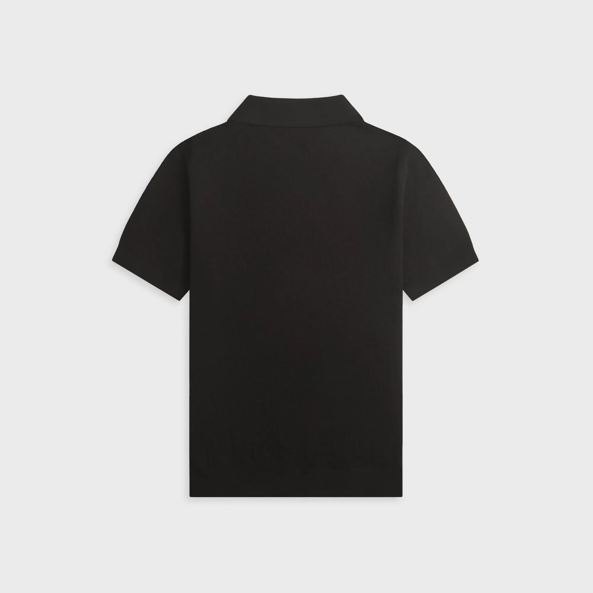 Casablanca Pointelle Monogram Short Sleeve Polo Shirt - Black sold by Kith product image thumbnail 2