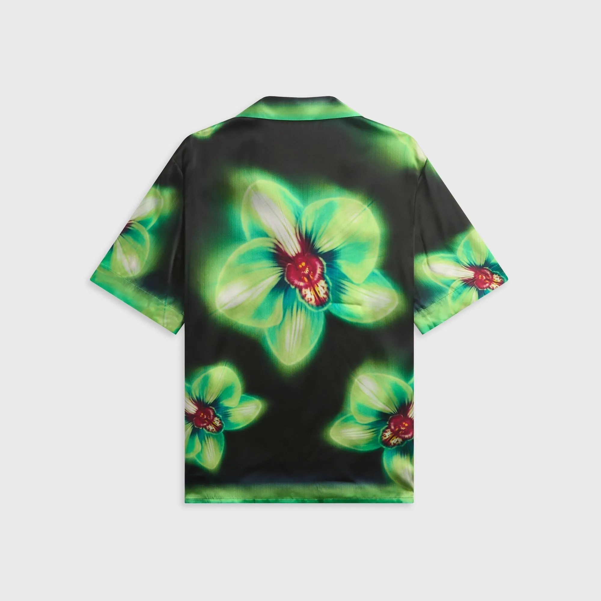 Casablanca Orchid Glitch Short Sleeve Silk Shirt - Black sold by Kith product image thumbnail 2