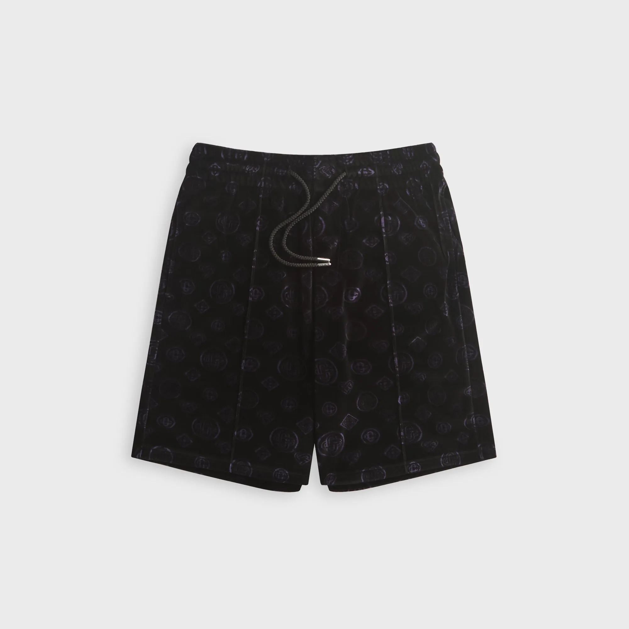 Casablanca Monogram Velour Short - Black / Purple sold by Kith